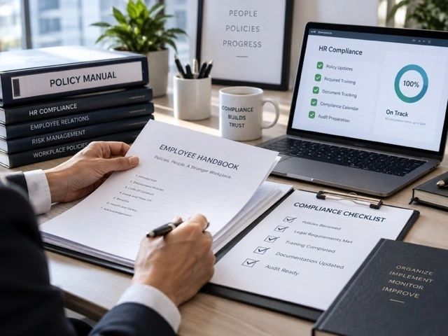 HR compliance policy manual and checklist workspace
